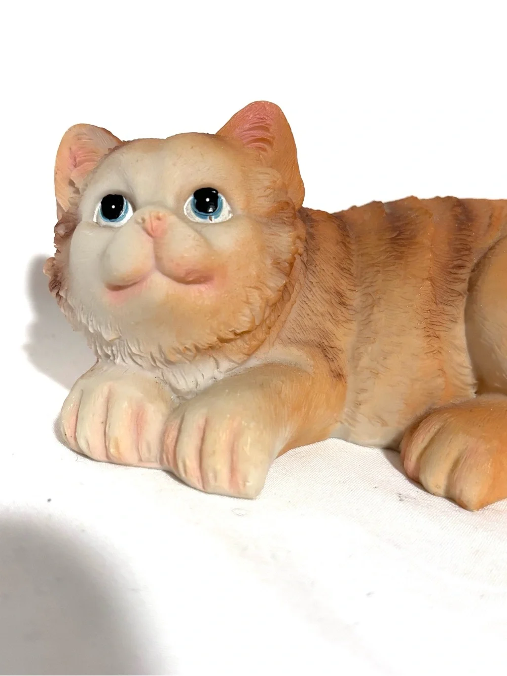 Orange Tabby Cat Figurine Decorative Pet Statue
